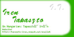 iren tapaszto business card